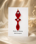 Handcrafted Welsh Glass Love Spoon by Pam Peters Designs