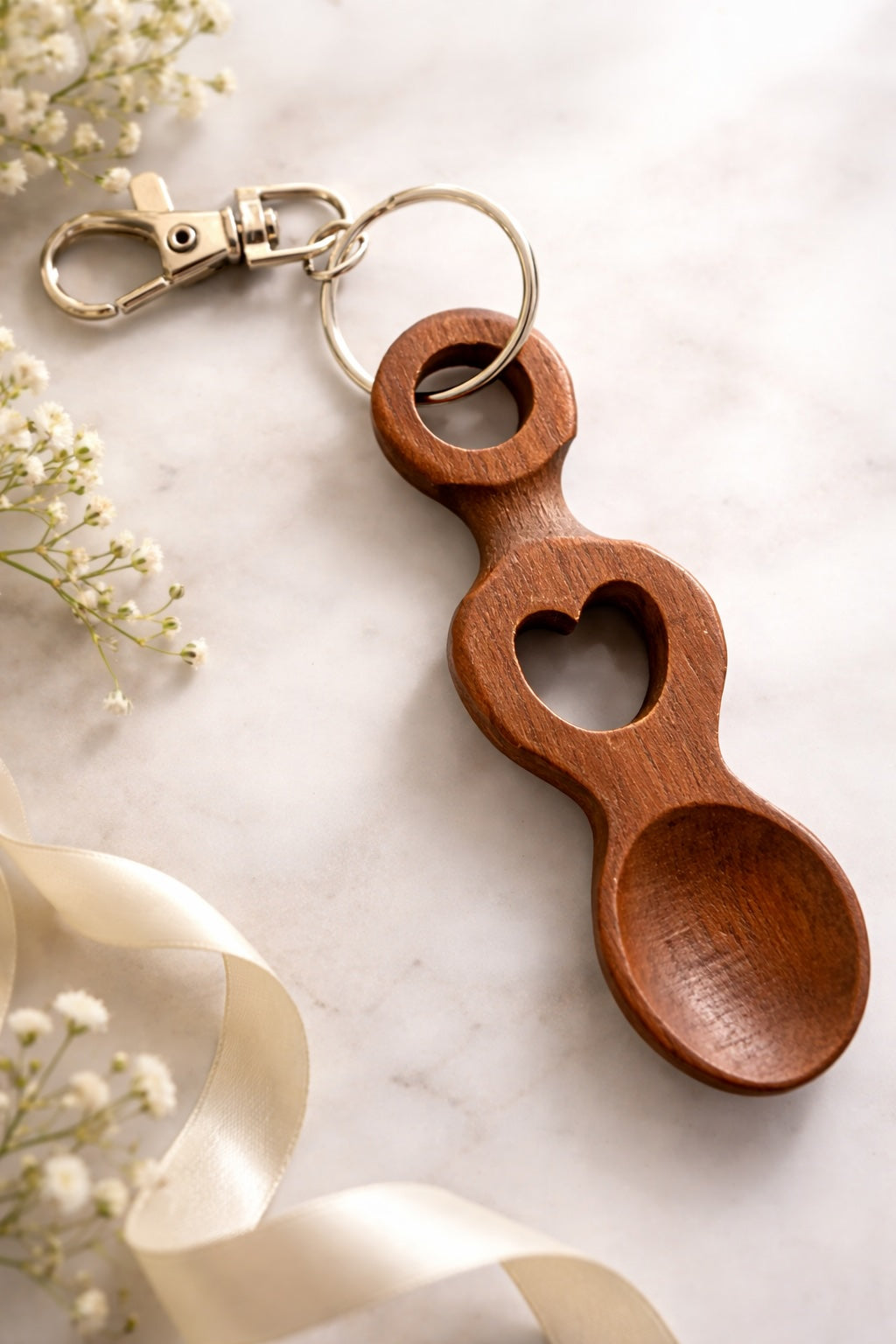 Handcrafted Welsh Love Spoon Keyring
