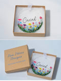 Handcrafted Welsh Glass Cariad Wildflower Circle by Pam Peters Designs
