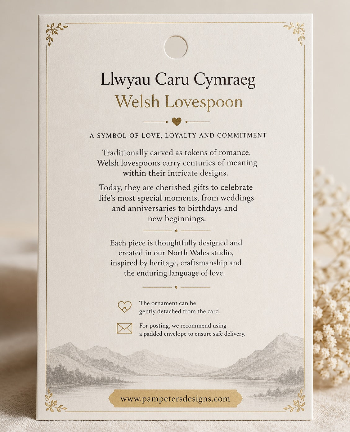 Handcrafted Welsh Glass Love Spoon by Pam Peters Designs